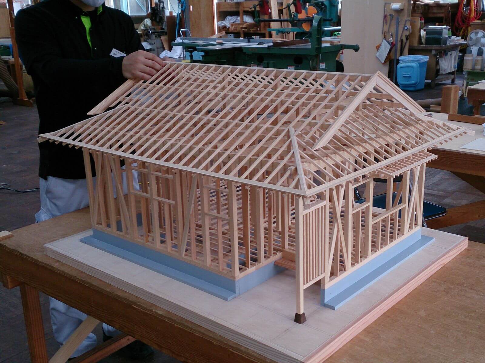 木造建築科構造軸組模型の製作